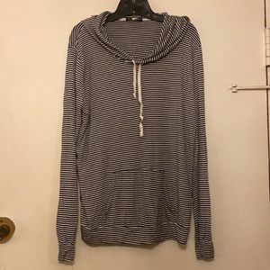 BRANDY MELVILLE striped lightweight cotton hoodie